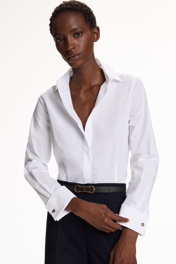 Poplin Fitted Shirt with Cufflinks