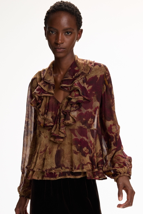 BAMBULA OVERSIZE BLOUSE WITH FLOUNCES