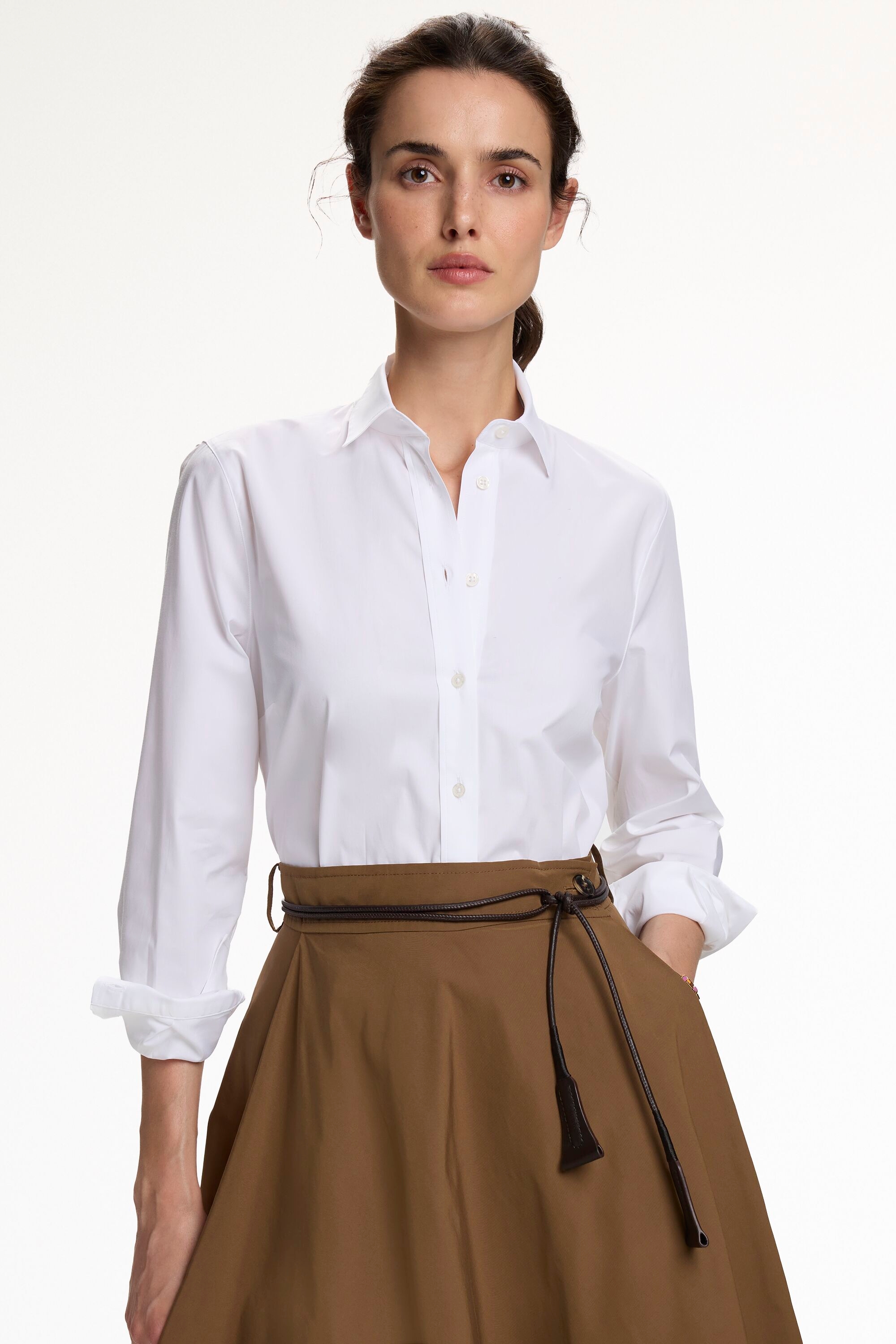 Stretch Poplin Fitted Shirt