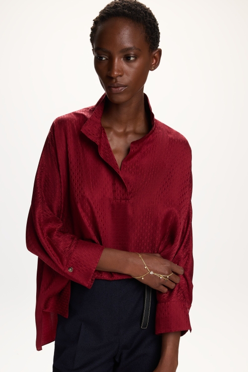 CH SILK JACQUARD OVERSIZE SHIRT