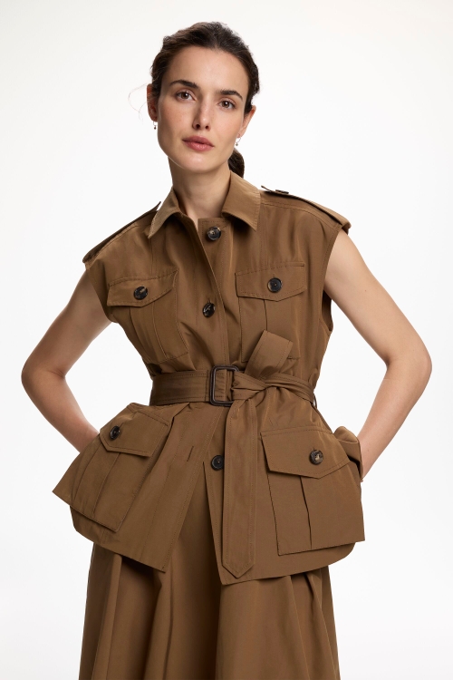 OTTOMAN STRAIGHT-FIT VEST WITH BELT