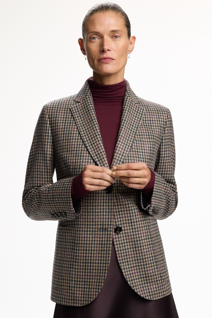 Harris Check Wool Tailored Jacket