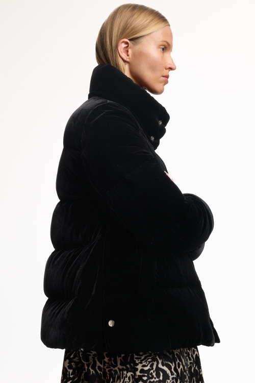CHAQUETÓN DE TERCIOPELO ACOLCHADO PLUMAS