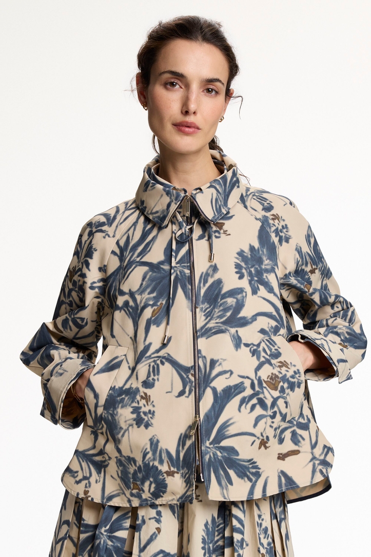 Print Technical A-Line Jacket