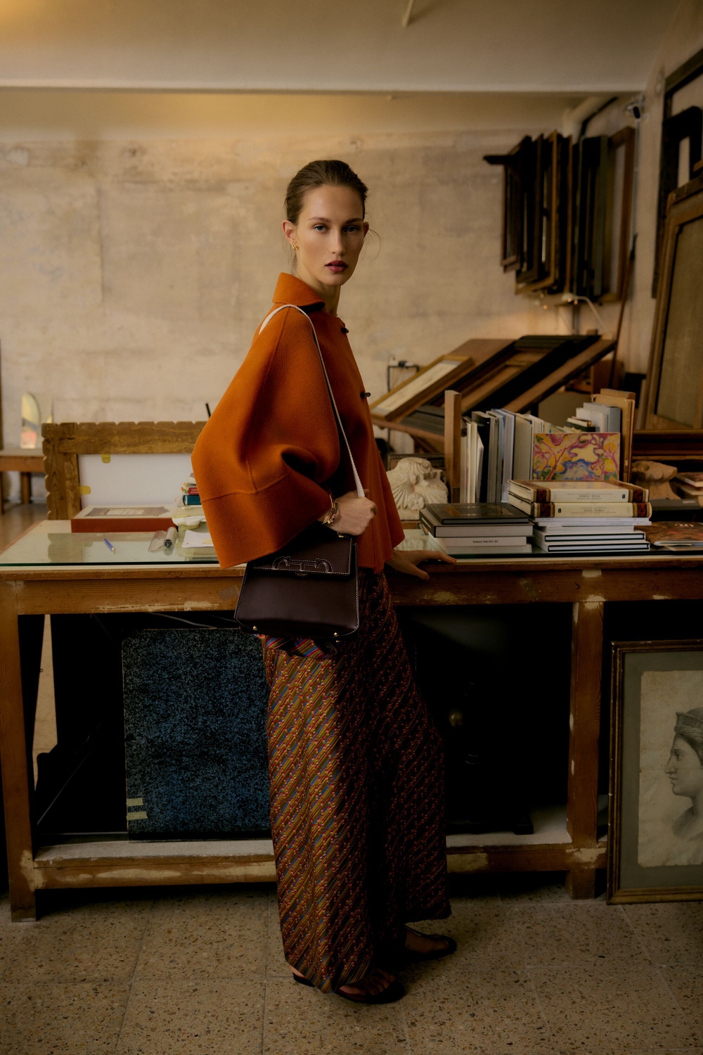 DOUBLE-FACED WOOL A-LINE COAT