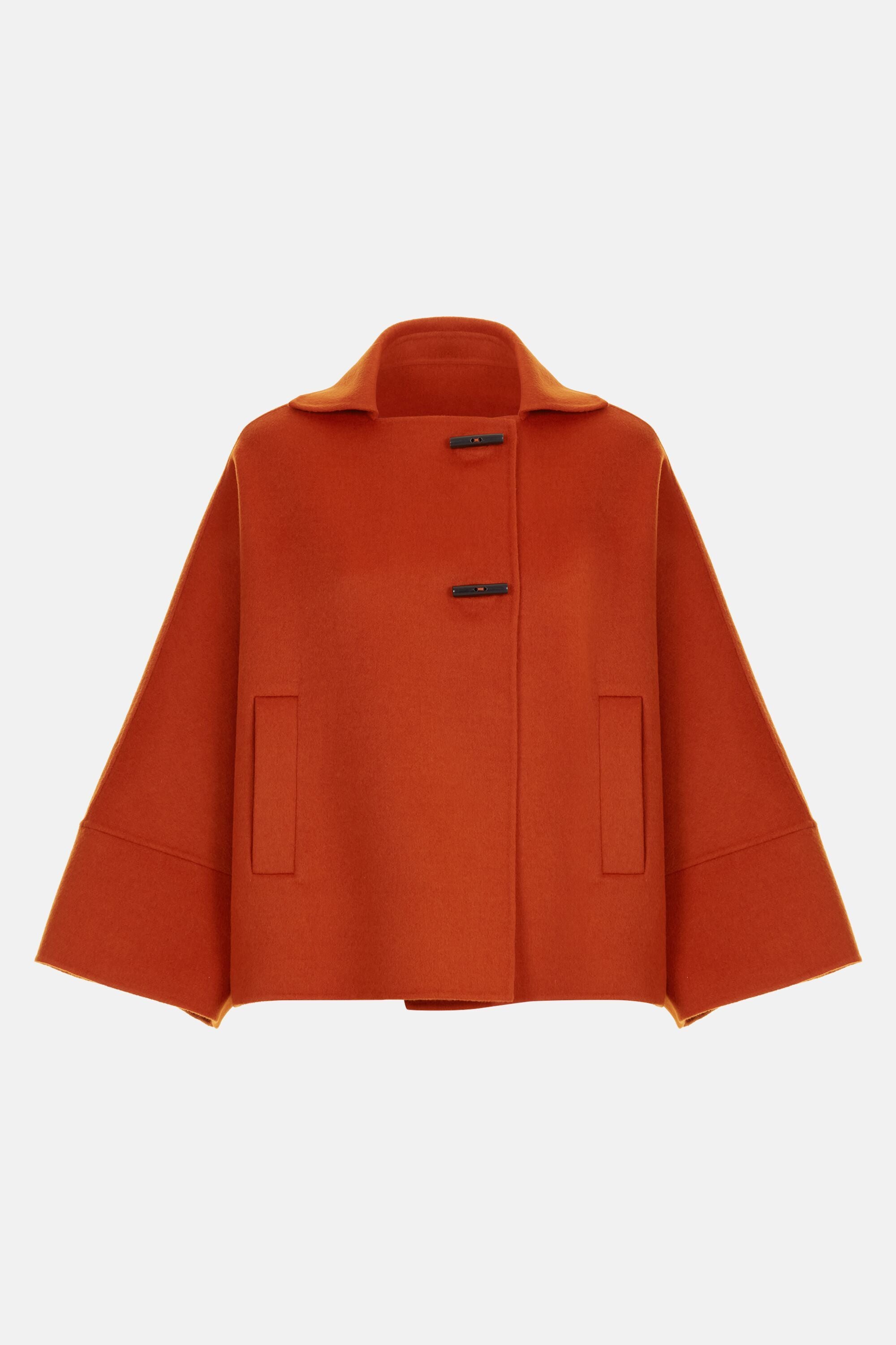 Double-Faced Wool A-Line Coat orange - CH Carolina Herrera Belgium