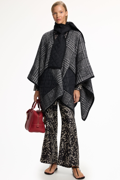 TWEED AND CH2020 JACQUARD OVERSIZE CAPE