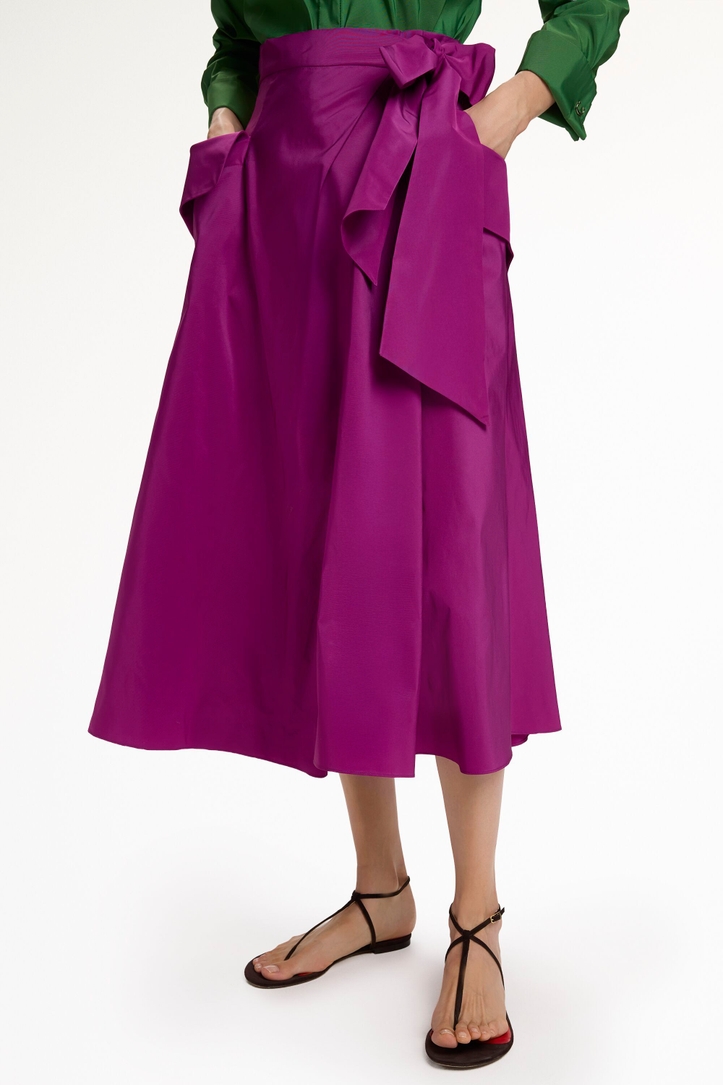 Taffeta Wrap Skirt