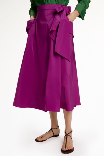 Taffeta Wrap Skirt