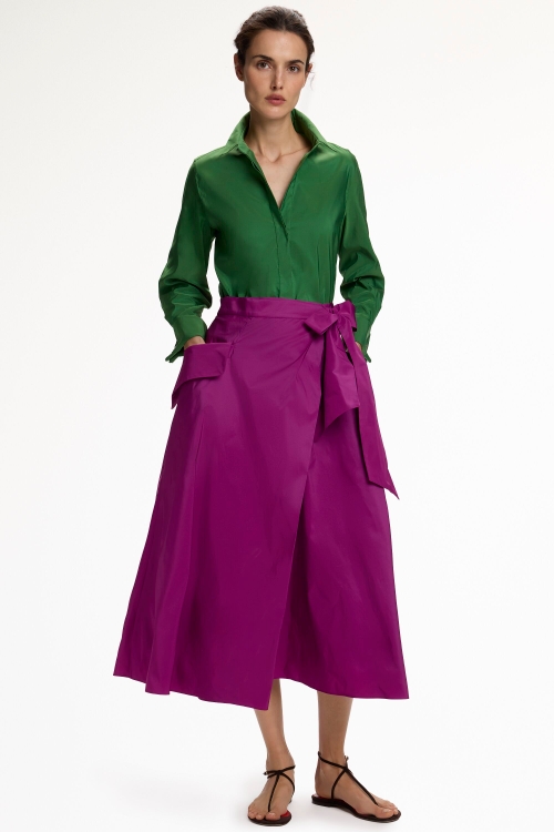 TAFFETA WRAP SKIRT