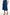 Cotton Denim Pleated Midi Skirt