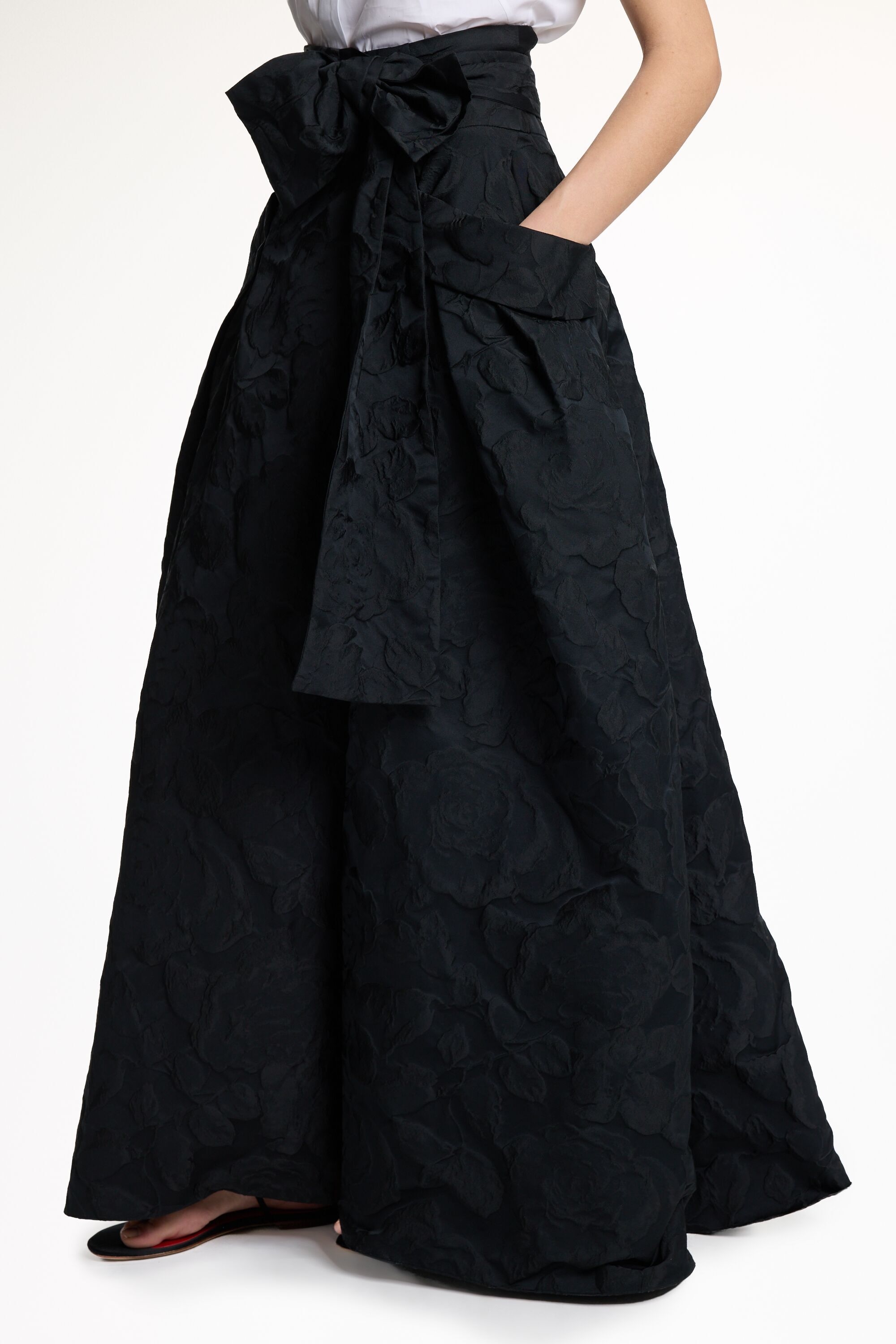 Falda Larga de Jacquard Cloqué