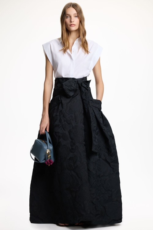 CLOQUÉ JACQUARD LONG SKIRT