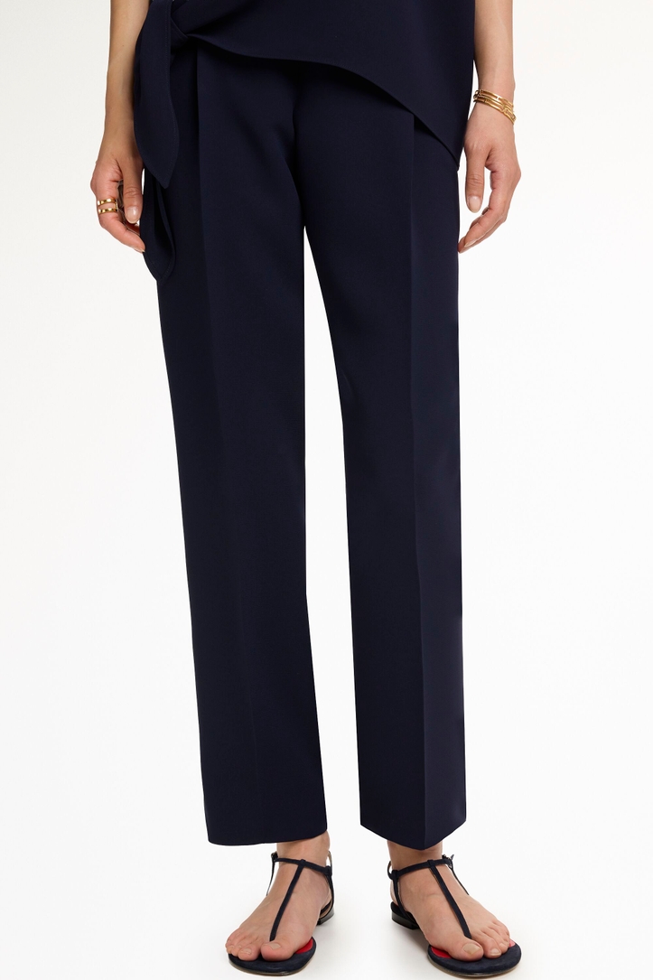 Crepé Straight-Leg Pants