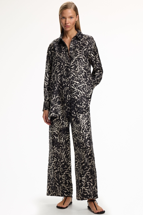 PANTALÓN PIJAMERO DE TWILL DE SEDA ESTAMPADO