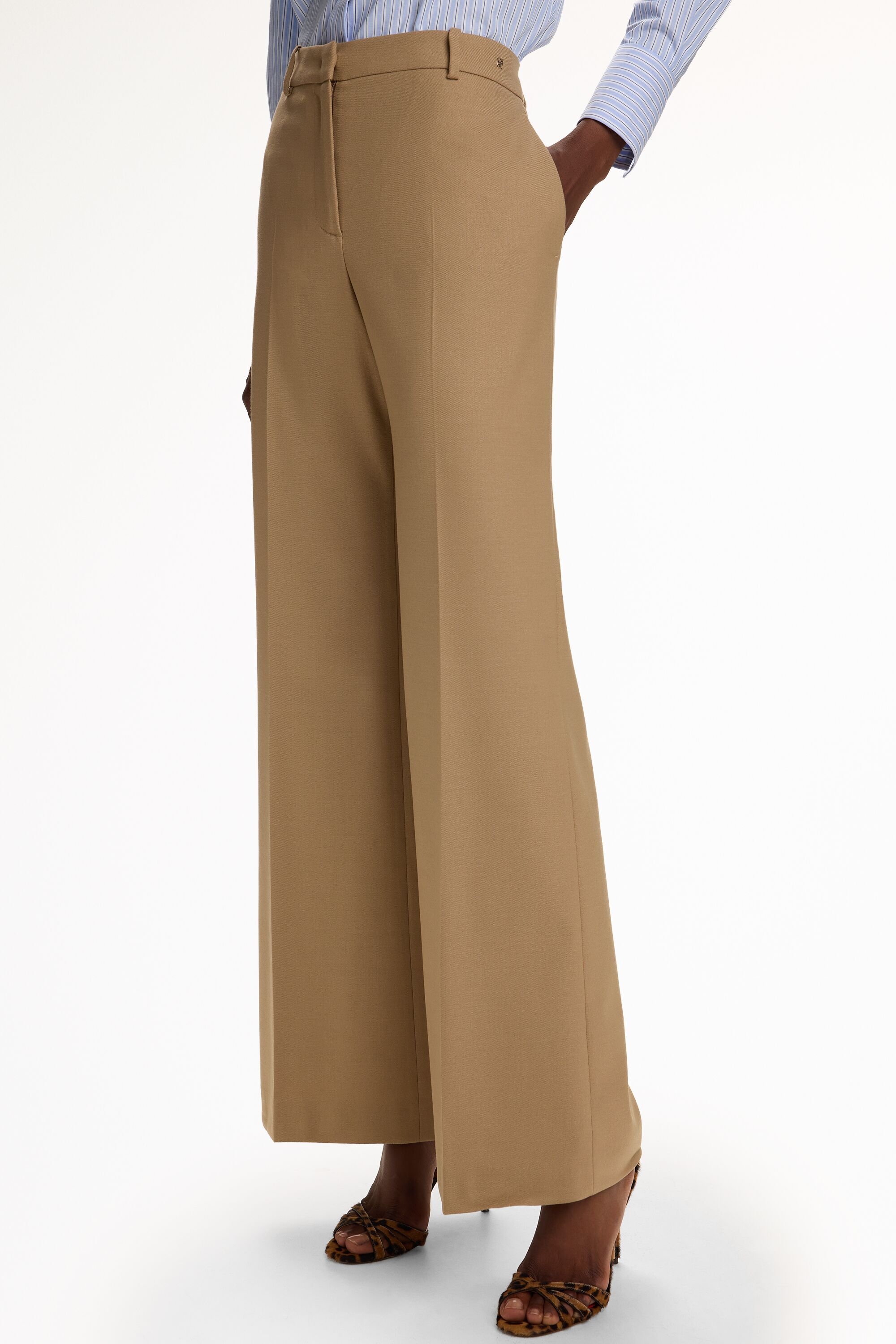 Twill Straight-Leg Pants
