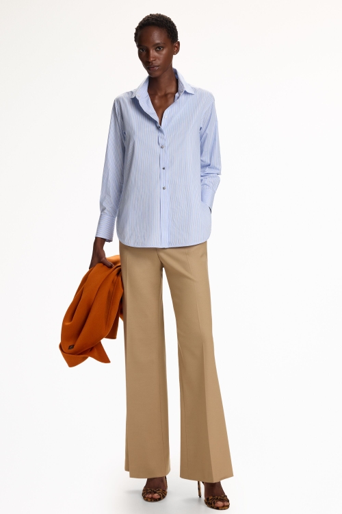 TWILL STRAIGHT-LEG PANTS