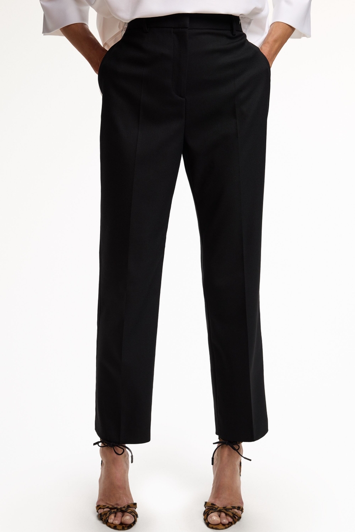 Skinny-fit twill trousers