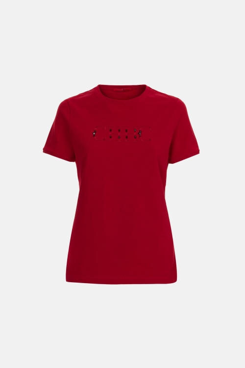 CH T-SHIRT WITH RHINESTONES