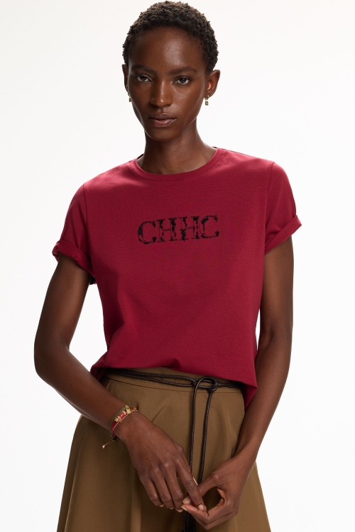 CH T-SHIRT WITH SEQUINED EMBROIDERY