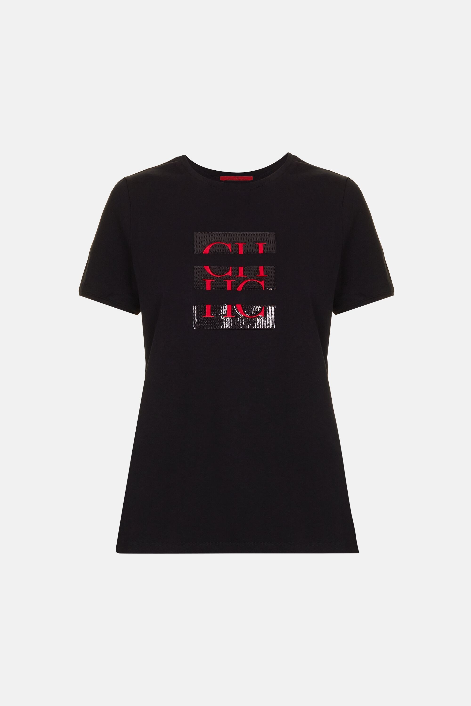 Embroidered CH T-Shirt with Sequins
