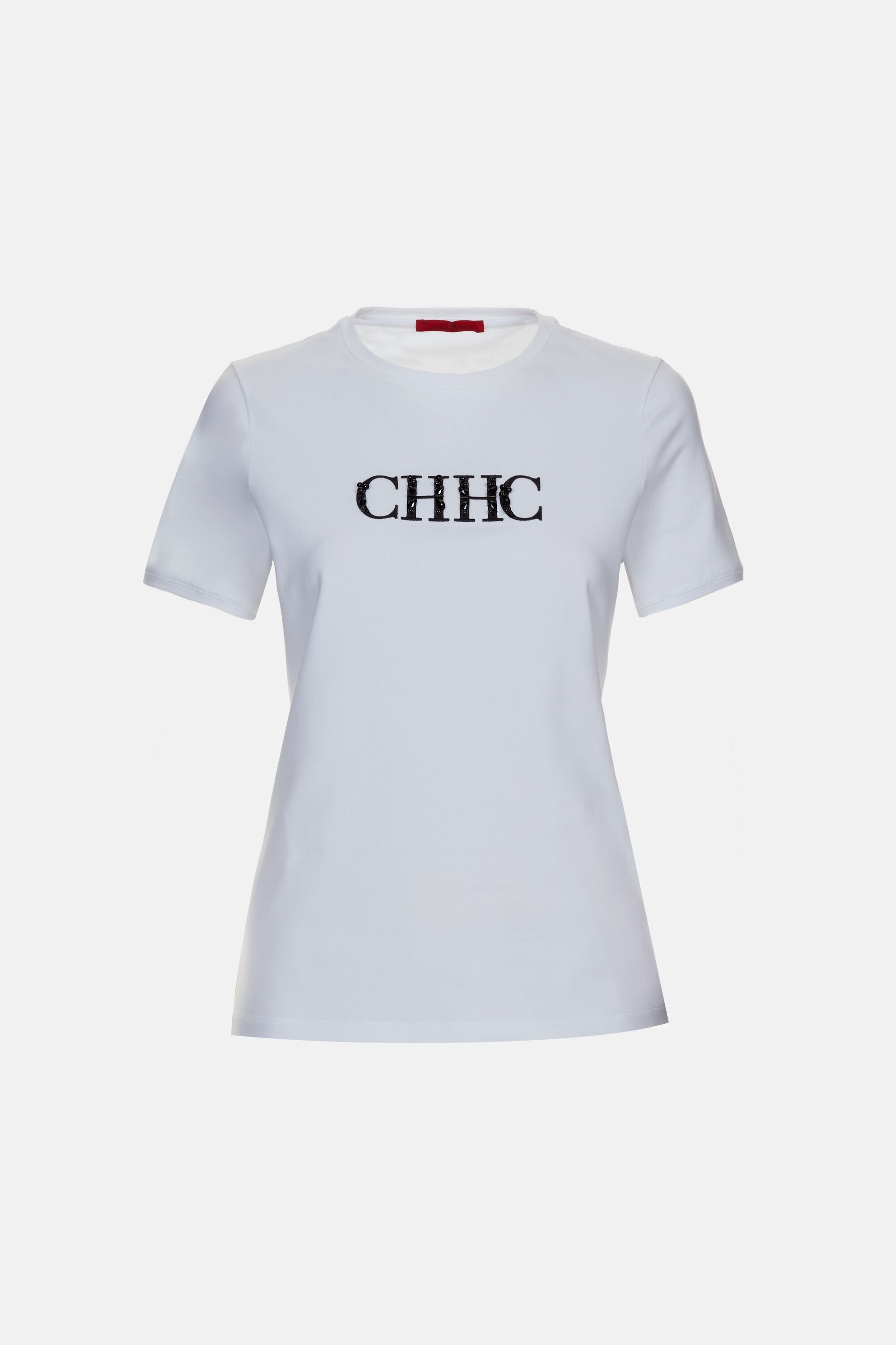 Embroidered CH T-Shirt with Pearls