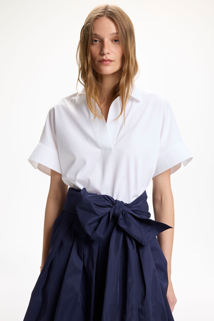 Camiseta Oversize de Interlock y Popelín