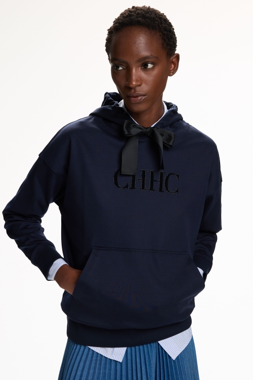 HOODED MILANO KNIT SWEATSHIRT