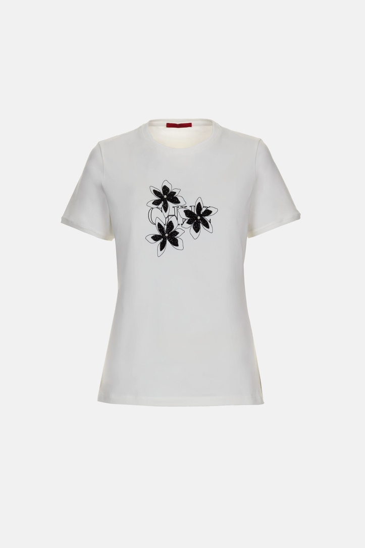 CH T-Shirt with Jasmine Embroidery