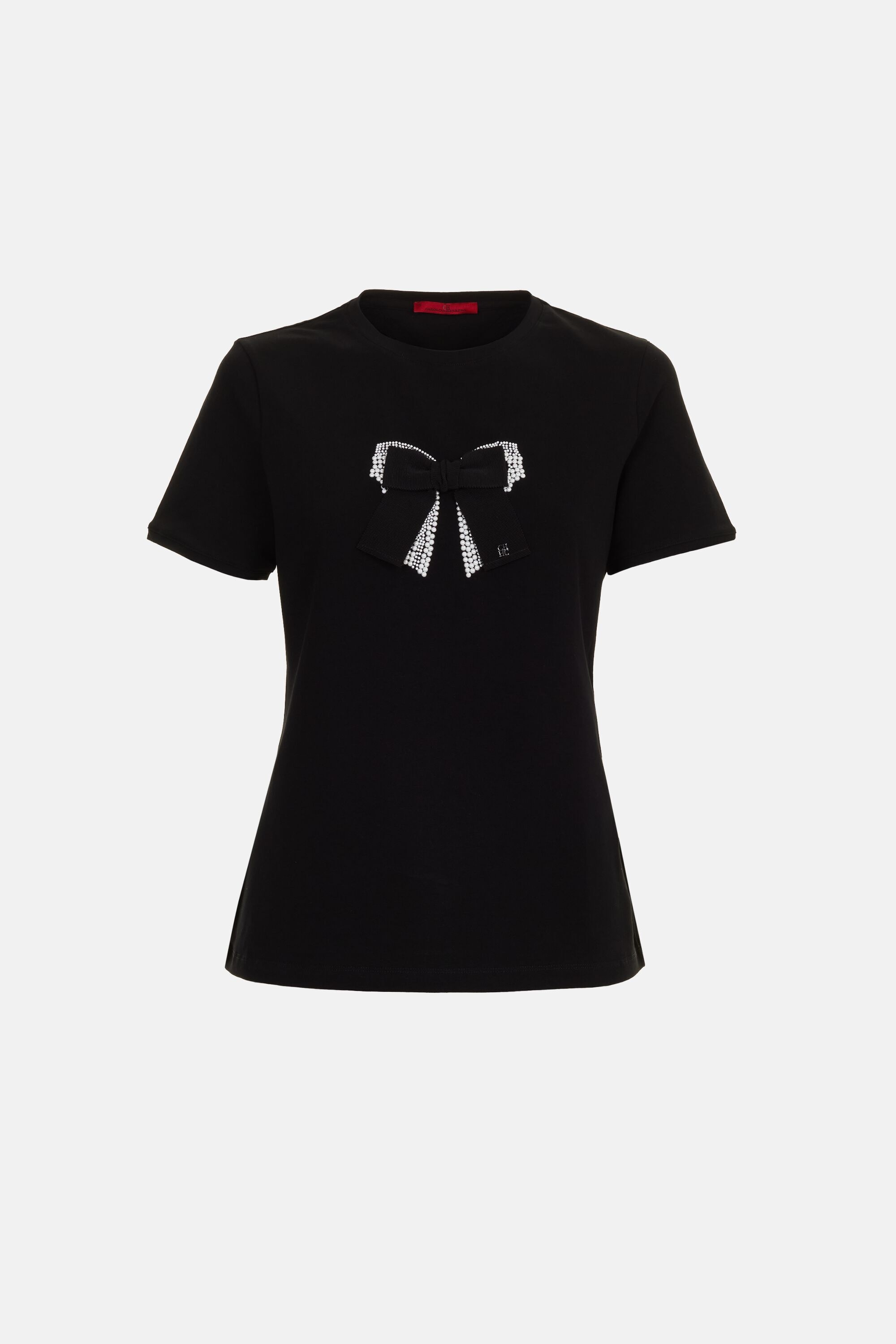 Bow T-Shirt with Pearls
