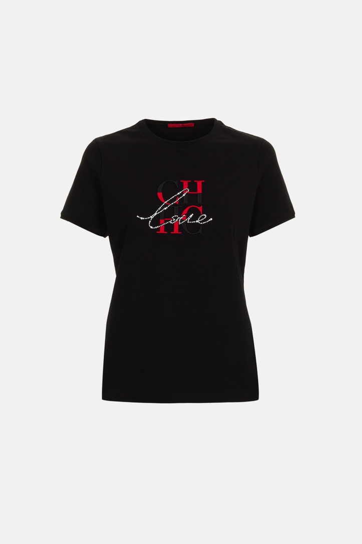 CH T-shirt with Embroidery and Pearls