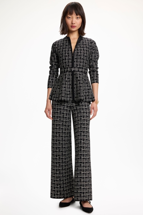 JACQUARD KNIT STRAIGHT-LEG PANTS
