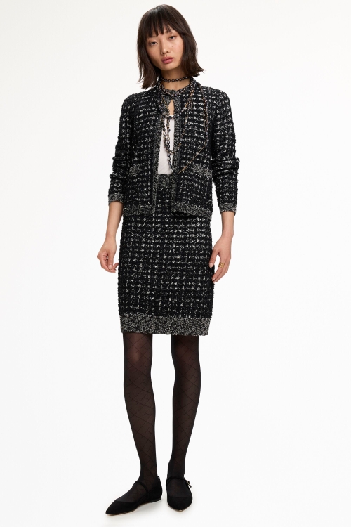 FALDA RECTA DE PUNTO JACQUARD
