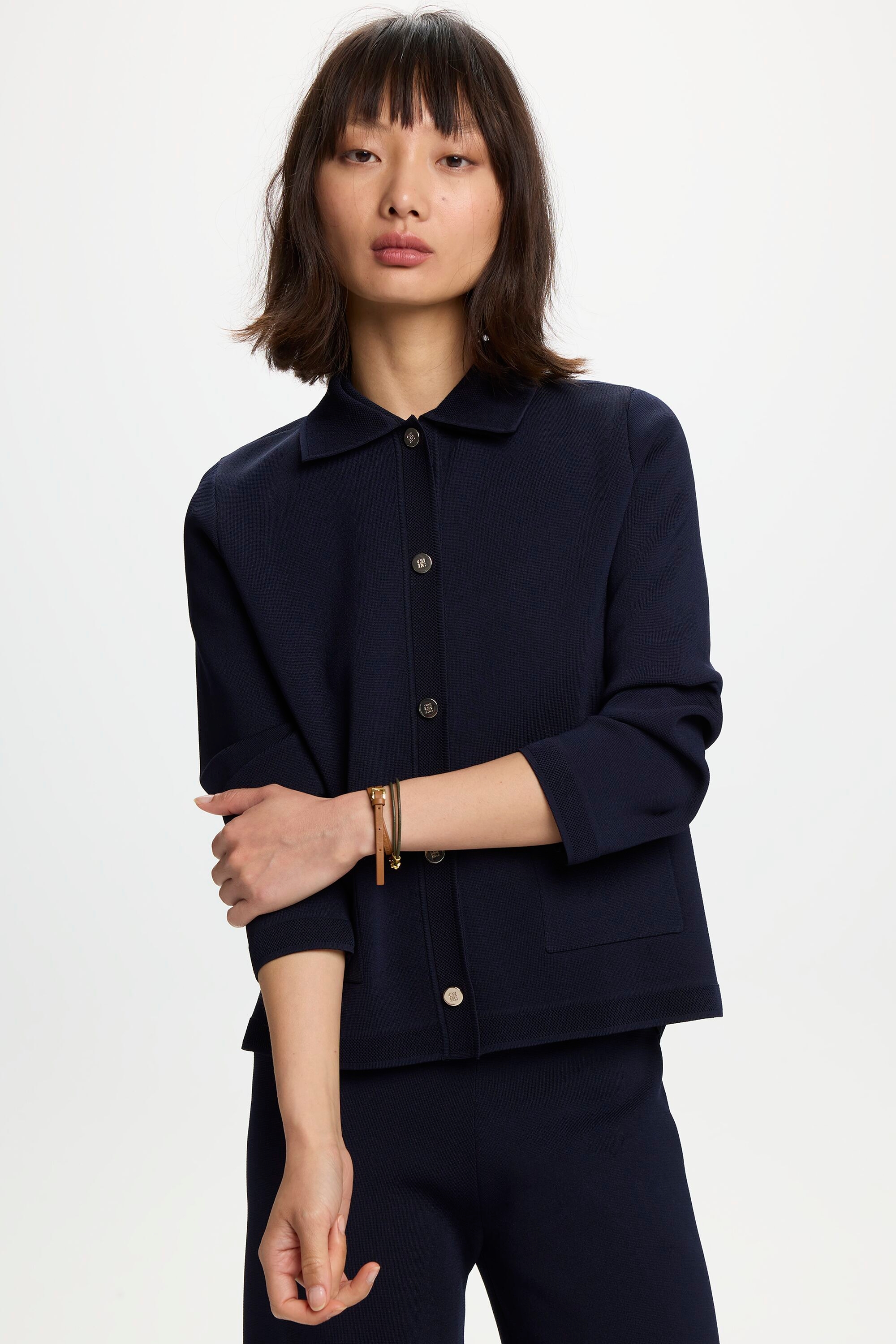 Knit Straight-Fit Jacket