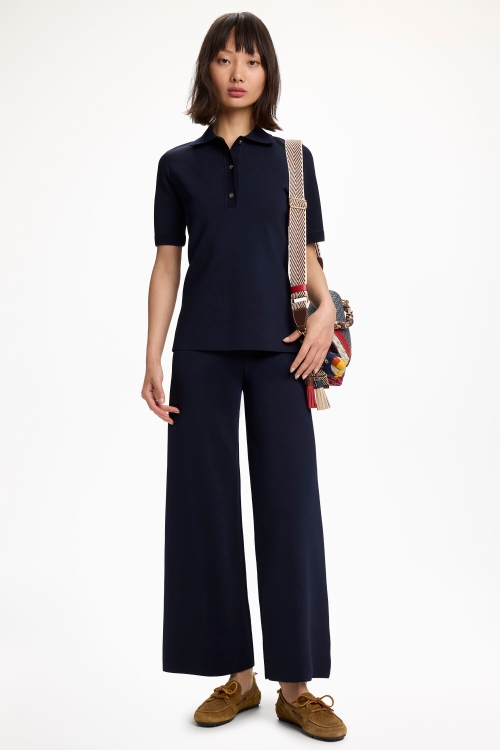 KNIT STRAIGHT-LEG PANTS