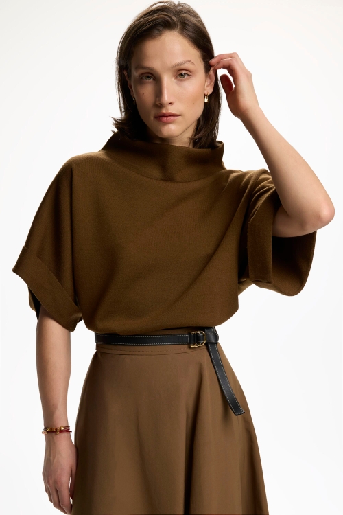 DOUBLE-FACED WOOL OVERSIZE SWEATER