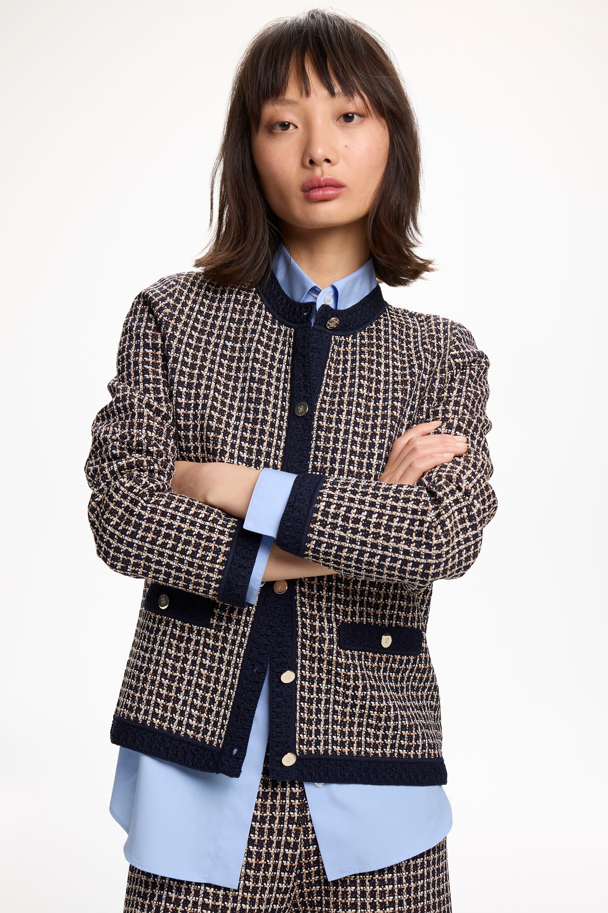 CAROLINA HERRERA/キャロリーナへレラのニットジャケットボーダー柄 Knitwear - Ready to wear - Women - CH Carolina Herrera United States