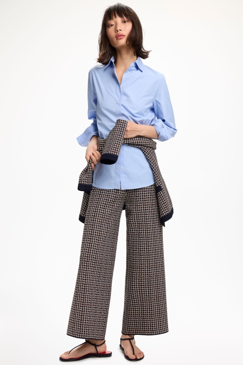 JACQUARD KNIT STRAIGHT-LEG PANTS