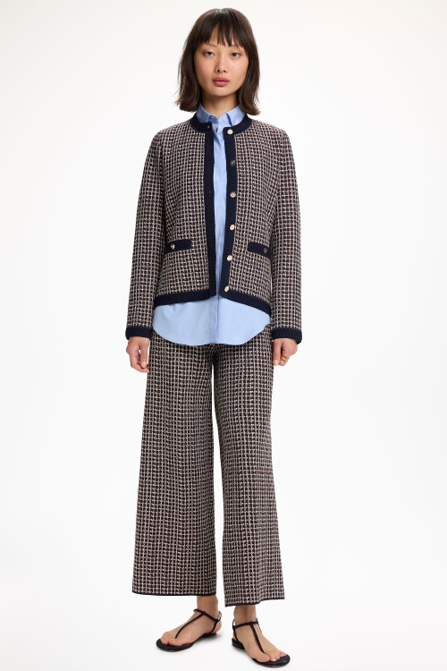 JACQUARD KNIT STRAIGHT-LEG PANTS