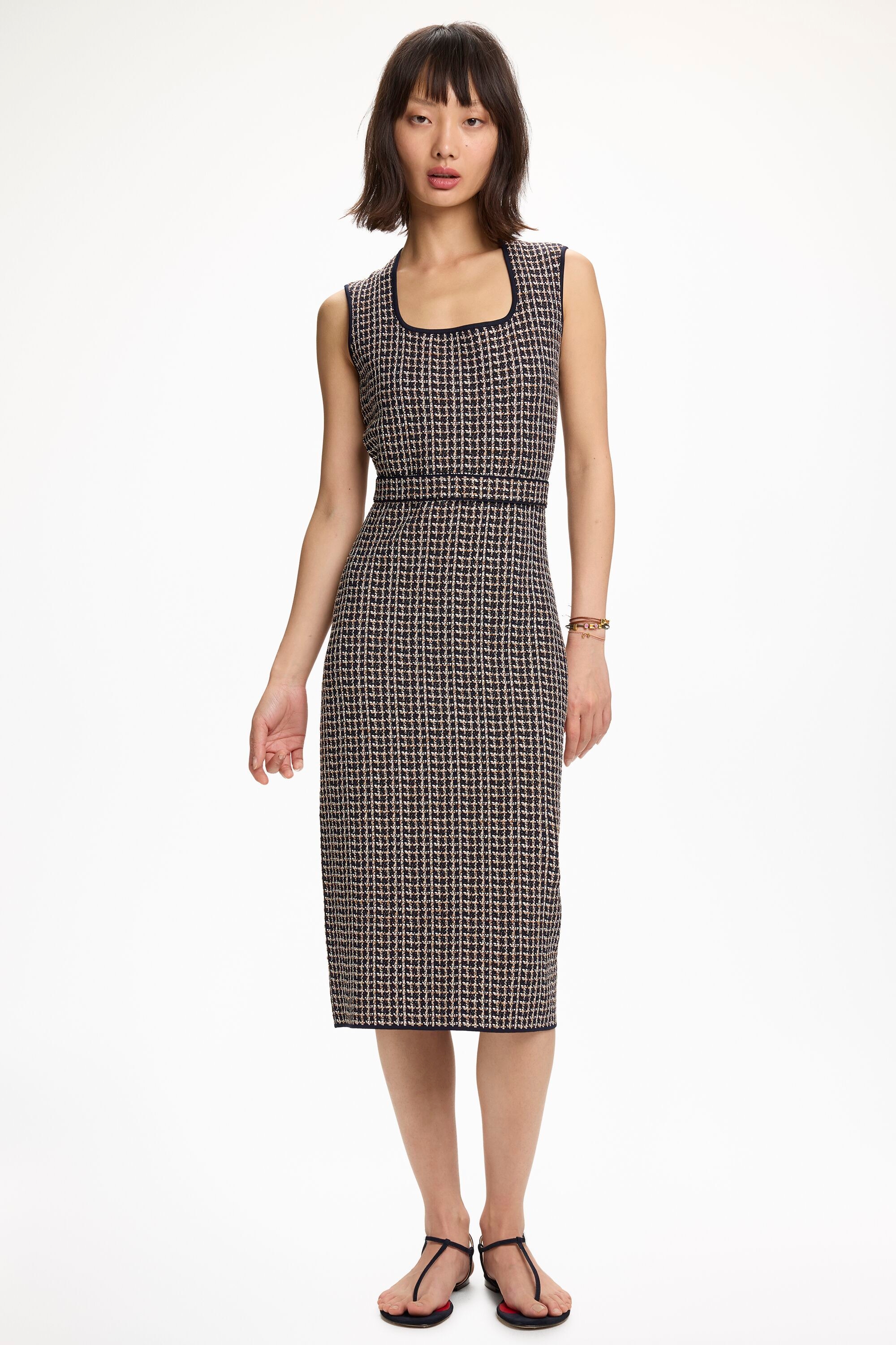 Jacquard Fitted Dress