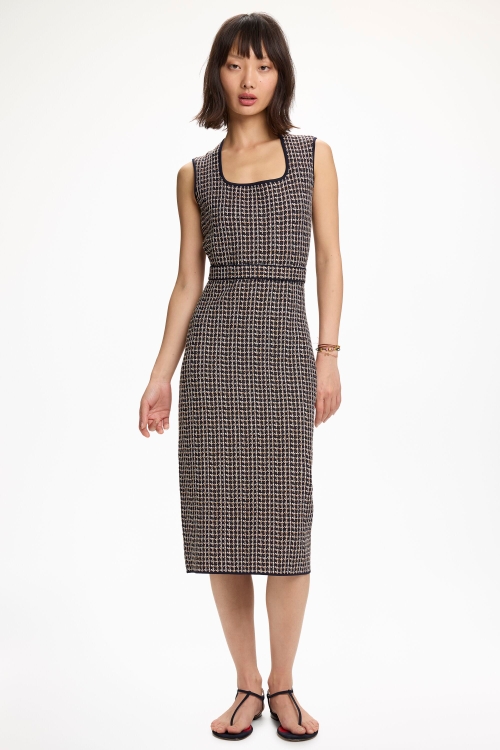 JACQUARD FITTED DRESS