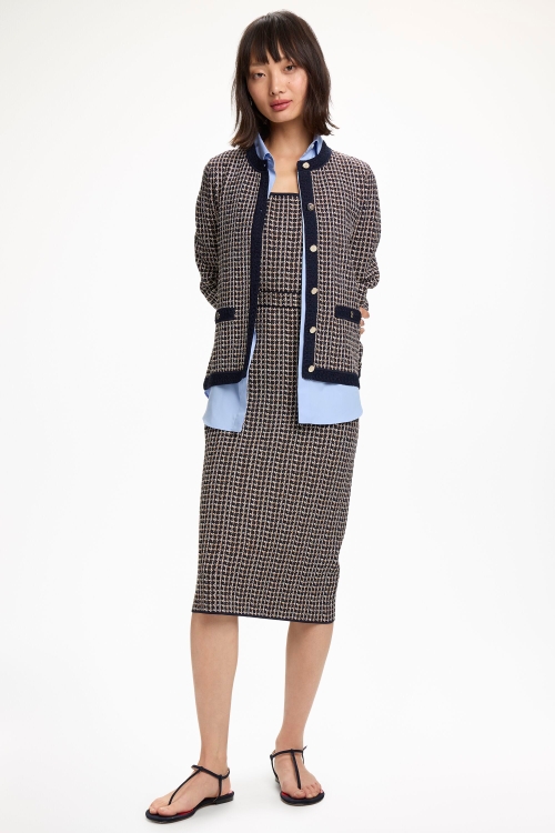 JACQUARD FITTED DRESS