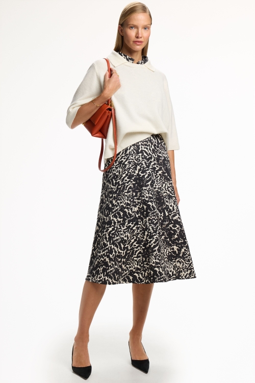 CASHMERE SWEATER WITH DOUBLE COLLAR