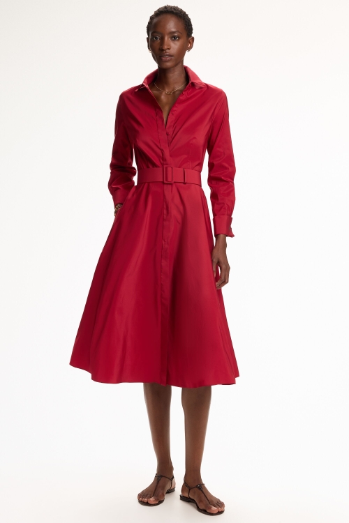 TAFFETA SHIRT DRESS