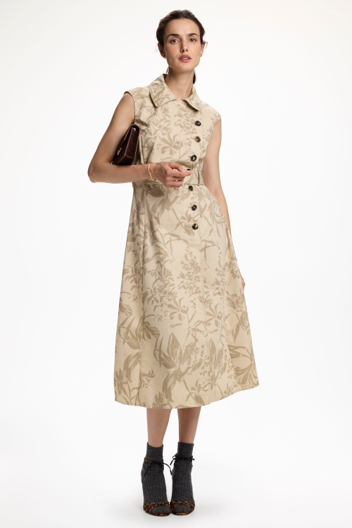 VESTIDO CAMISERO DE ALGODÓN ESTAMPADO