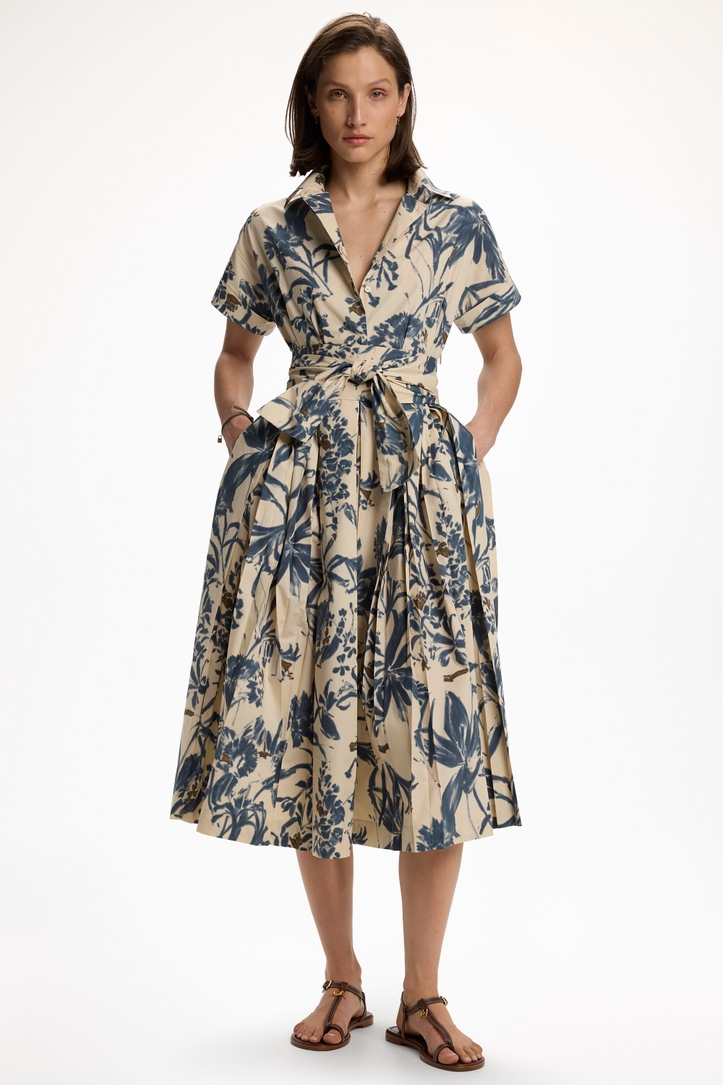 Print Poplin Shirt Dress