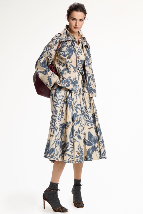 PRINT POPLIN SHIRT DRESS