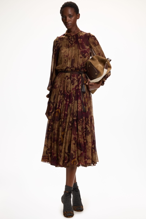 RUFFLED BAMBULA BLOUSE-STYLE DRESS