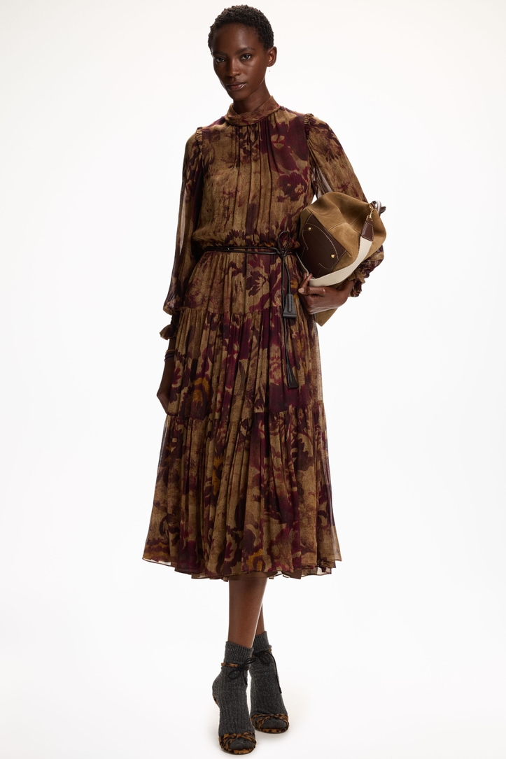 Ruffled Bambula Blouse-Style Dress