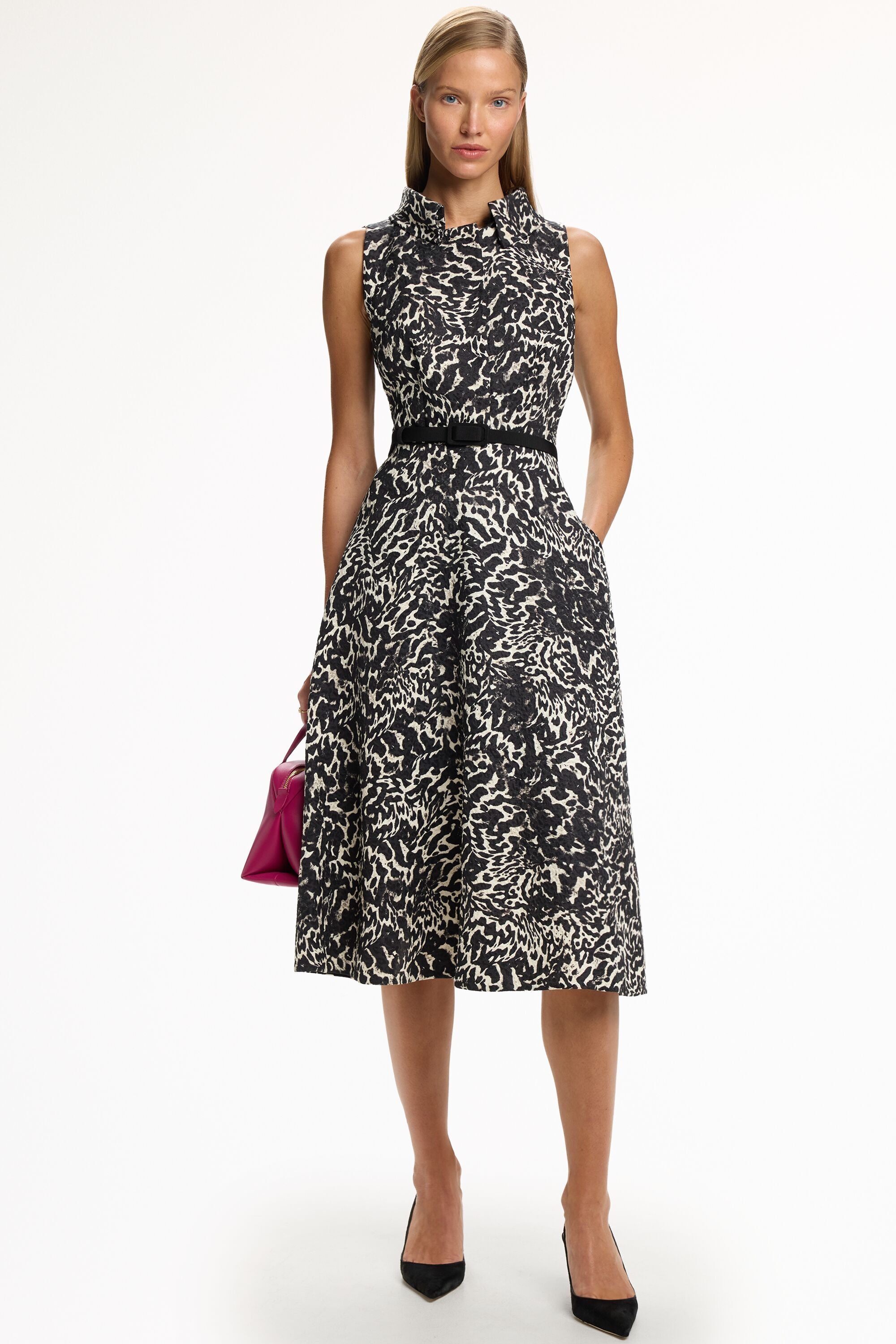 Print Jacquard Shirt Dress
